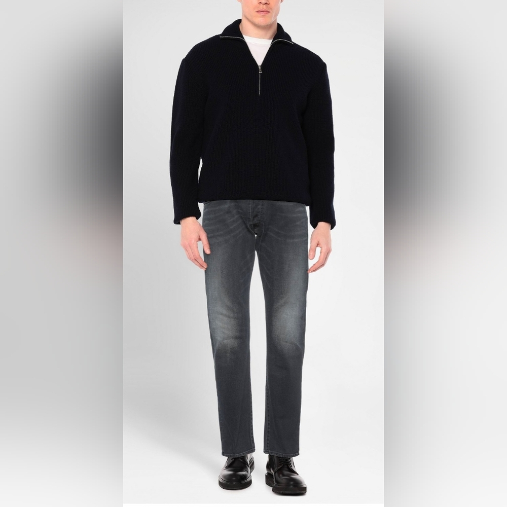 TEN DNM Men's Faded Black Straight Leg Jeans - Made in Italy - Size 38